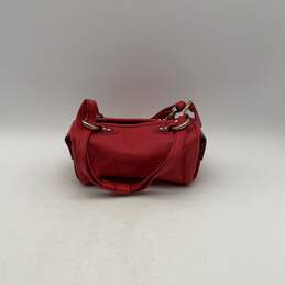 Marc Jacobs Womens Red Leather Outer Pocket Zipper Double Handle Shoulder Purse