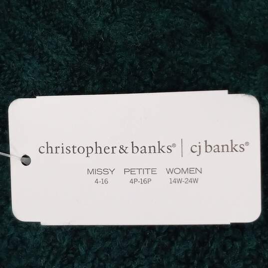 Christopher & Banks C.J. Banks Green Sweater Size 14W X NWT image number 4