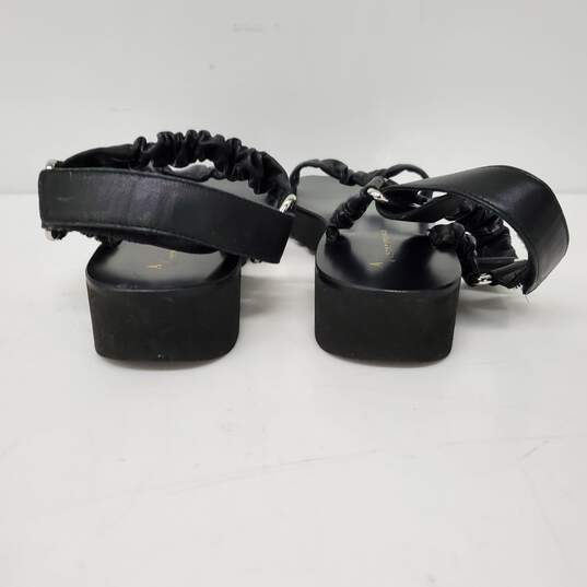 Anthropologie Fiona WM's Sport Black Leather Strap Sandals Size 37 / 5.5 U.S. image number 5