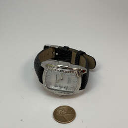 Designer Invicta 20524 Silver-Tone Crystal Leather Strap Analog Wristwatch alternative image