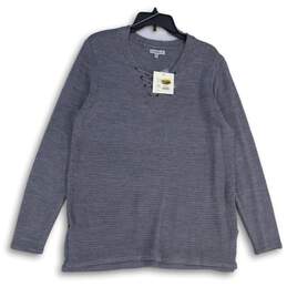 NWT Croft & Barrow Womens Gray Long Sleeve V-Neck Pullover Sweater Size XL
