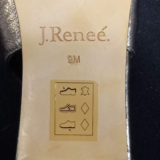 J. Renee Classic Metallic Nappa L Taupe Heels Size 9M IOB image number 8