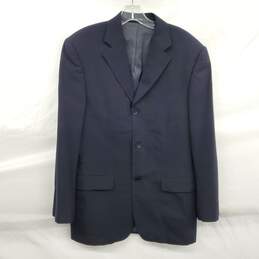 Balmain Paris Men's Navy Blue Wool Blazer Size 36 Short w/COA