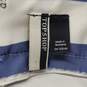 Topshop Blue & White Faux Wrapped A-Line Skirt Size 6 image number 3