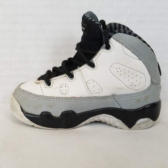 Nike  Baby Air Jordan 9 Retro Toddler Size  6C   Color Blac kWhite Gray image number 2