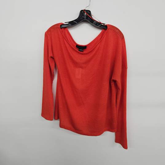 Long Sleeve Asymmetrical Neck Knit Top image number 1