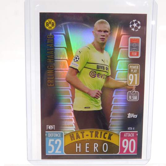 2021-22 Erling Haaland Topps Match Attax UCL Extra Hat Trick Hero image number 1