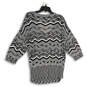 NWT Womens Black White Chevron 3/4 Sleeve Pullover Sweater Size 16 image number 2
