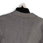 Womens Gray Long Sleeve Notch Lapel Pockets Button Front Jacket Size Small image number 4