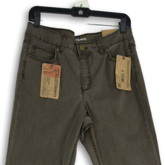 NWT Women's Gray Denim 5-Pocket Design Classic Bootcut Leg Jeans Size 10 image number 3