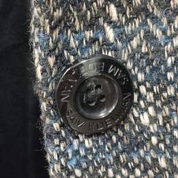 Sam Edelman Women's Blue Tweed One Button Overcoat Size 2 alternative image