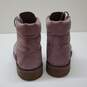 Timberland Women Size 7 Waterproof Combat Lavender Nubuck Leather Boots image number 5