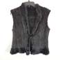 Unbranded Women Black Fur Vest M image number 1
