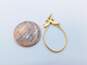Fancy 14k Yellow Gold Anklet & Round Pendant Charm 1.8g image number 4