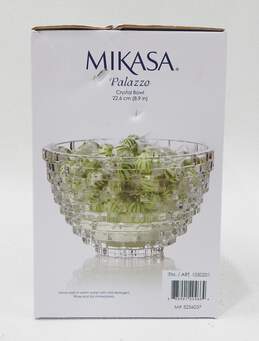 Mikasa Palazzo 9 Inch Crystal Fruit Flower Glass Bowl in original box SEALED alternative image