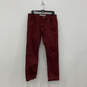 Womens Red Denim 5-Pocket Design Slim Fit Skinny Leg Jeans Size 33/30 image number 1