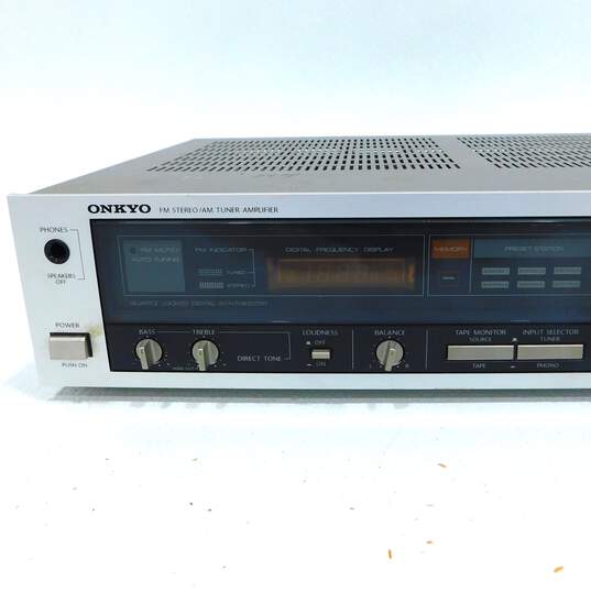 VNTG Onkyo Brand TX-15 Model FM Stereo/AM Tuner Amplifier w/ Power Cable image number 10