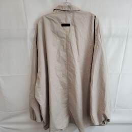 Essentials Fear of God Long Button Up Cotton Blend Shirt Size 2XL alternative image