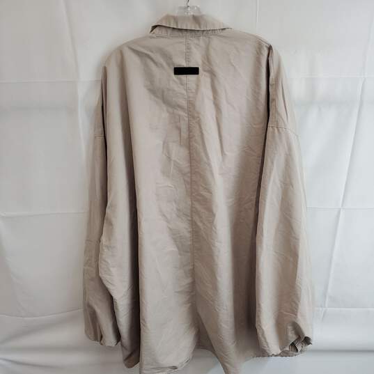 Essentials Fear of God Long Button Up Cotton Blend Shirt Size 2XL image number 2