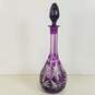 Crystal Decanter Purple Cut Crystal Artisan Decanter/Stopper image number 2