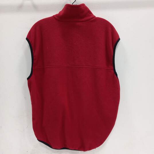 The North Face Men's Red Full Zip Fleece Vest Size L image number 2