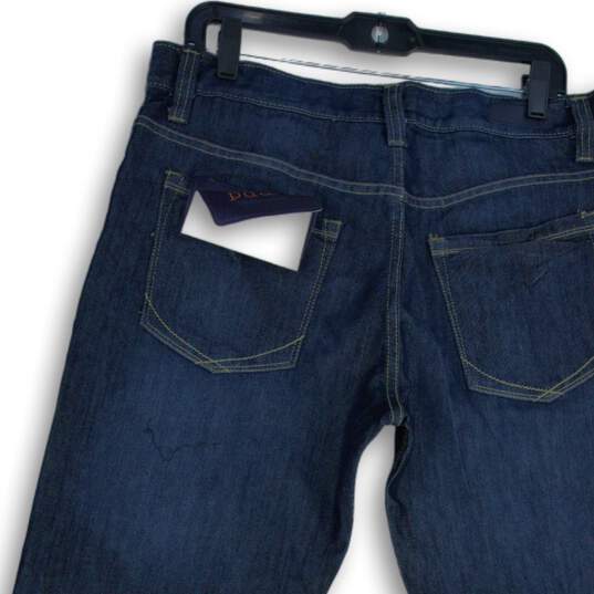 NWT PD&C Womens Blue Denim Medium Wash 5-Pocket Design Straight Leg Jeans 34x32 image number 4