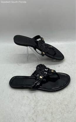 Tory Burch Womens Miller Black Slip-On Open Toe Flat Thong Sandals Size 9 alternative image