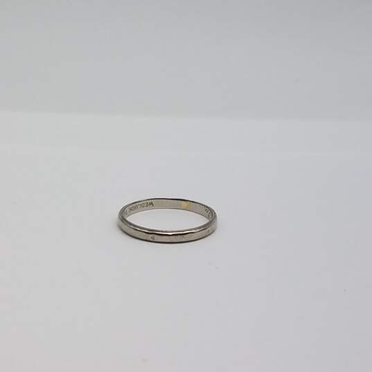 Wedluck 18k White Gold Size 4.5 Ring Band 1.3g image number 5