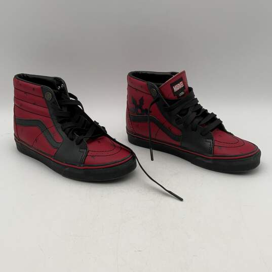 Vans Mens Marvel SK8-Hi Red Black High Top Lace Up Sneaker Shoes Size 6.5 image number 2