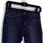 Womens Blue Denim Medium Wash Stretch Pockets Skinny Leg Jeans Size 26P image number 3