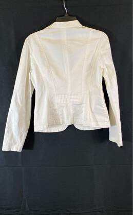 White House Black Market Womens White Long Sleeve Collared Basic Jacket Size 8 alternative image