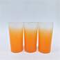 Vintage Blendo Orange High Ball Drinking Glasses image number 4
