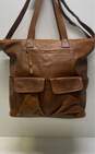 Platania Leather Convertible Backpack Tote Tan image number 1