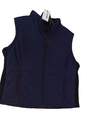 Womens Blue Sleeveless Pockets Full Zip Puffer Vest Jacket Size XXL image number 1