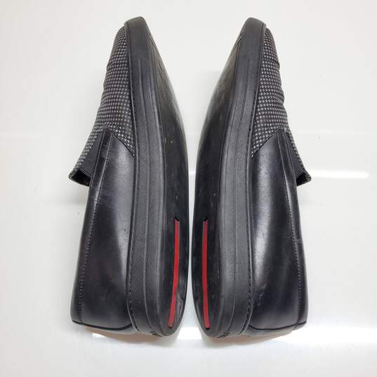 AUTHENTICATED MEN'S PRADA LEATHER SLIP ON LOAFERS SIZE 10 image number 2