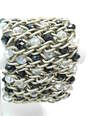 Mixed Metals Woven Multi Color & Aurora Borealis Beaded Statement Bracelets image number 4