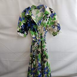 Zara Women's Floral Print Cotton Long Shirt Dress Size M