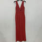 NWT Womens Gale Red V-Neck Sleeveless Wide-Leg One-Piece Jumpsuit Size 2 image number 1