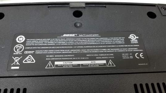 Bose Solo TV Sound System - UNTESTED FOR PARTS/REPAIR image number 5