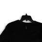 NWT Womens Black Round Neck Ruffle Sleeve Back Keyhole Blouse Top Size 2 image number 4