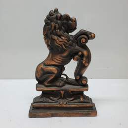 Antique Brass Ornamental Lion Plaque
