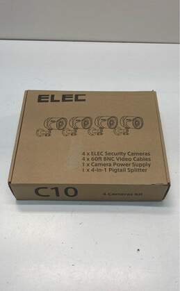 Lot of 4 Elec C10 Security Cameras w/ Accessories