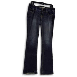 Womens Blue Medium Wash Pockets Stretch Denim Bootcut Leg Jeans Size 8