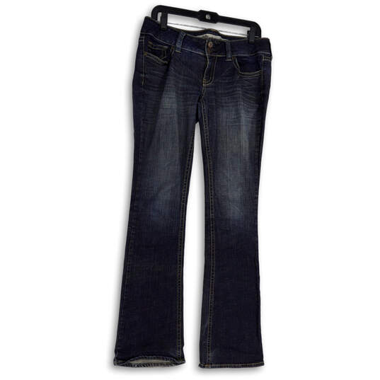 Womens Blue Medium Wash Pockets Stretch Denim Bootcut Leg Jeans Size 8 image number 1