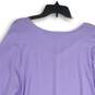 NWT Womens Lavender Scoop Neck Long Sleeve Pullover Blouse Top Size 1X image number 4