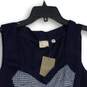 NWT Anthropologie Womens Navy White Checked Sleeveless Blouse Top Size M image number 3