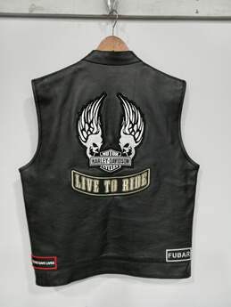 Men’s Z1R Leather Motorcycle Vest alternative image