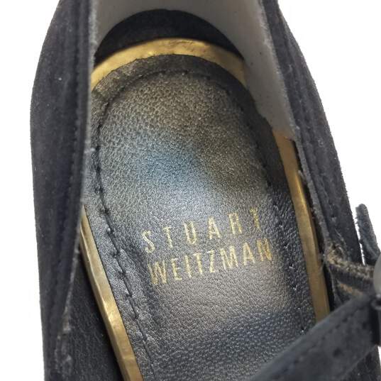 Stuart Weitzman Suede Pony Hair Detail Heels Black 5 image number 7