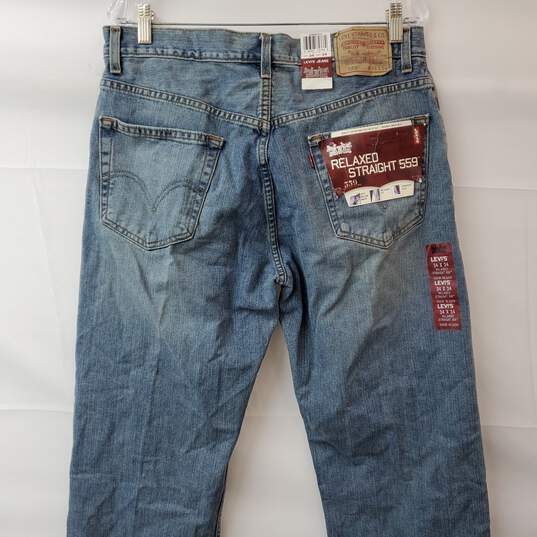 Levi Strauss Relaxed Straight 559 Men's Jeans W34 L34 NWT image number 2