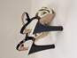 Miu Miu Black and Ivory Patent Leather Sandals Size 7.5 (Authenticated) image number 4